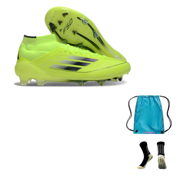 Adidas F50 Elite MID FG + Meia Antiderrapante + Bolsa