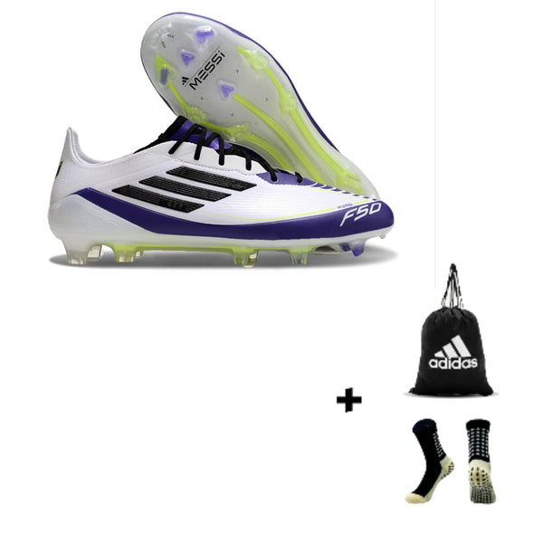 Adidas F50 Elite FG + Meia Antiderrapante + Bolsa